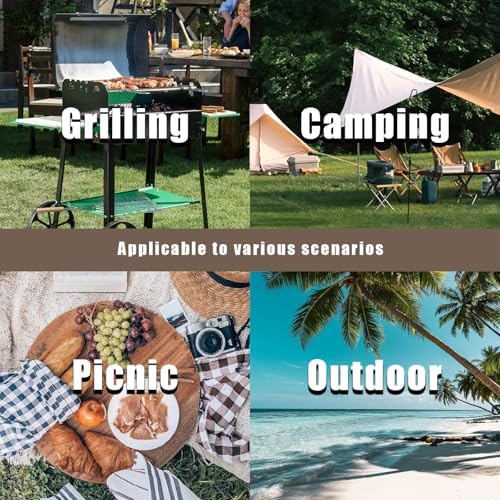 Folding Table 4 Foot Portable Folding Tables Heavy Duty Fold-in-Half Utility Table Small Indoor Outdoor Folding, alternate