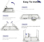 Folding Table 4 Foot, Portable Heavy Duty Plastic Utility Table, White in White, alternate view 5