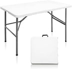 Folding Table 4ft Heavy Duty Folding Tables Indoor Outdoor Plastic Dining Table Portable Folding Square Card
