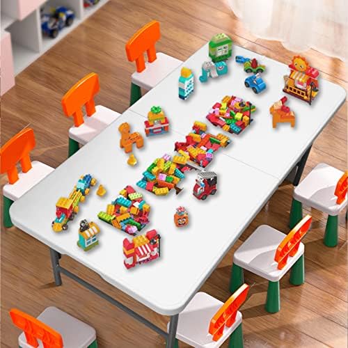 Folding Table 4ft Heavy Duty Folding Tables Indoor Outdoor Plastic Dining Table Portable Folding Square Card, alternate view