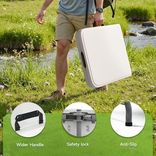 Folding Table 6 Foot - Heavy Duty 330LBS Capacity, Sturdy & Foldable Design with Safety Lock - Portable Tables, alternate