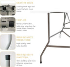 Folding Table 6ft, Foldable Table with Built in Handle & Steel Legs, Smooth HDPE Tabletop, Heavy Duty Folding, alternate view