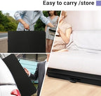 Folding Table 6ft, Heavy Duty Plastic Fold-in-Half Utility Table, Black in Black, alternate view 5