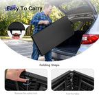 Folding Table 6FT Narrow Portable Plastic Heavy Duty Table, Black in Black, alternate view 6