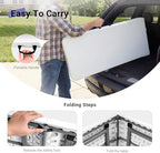 Folding Table 6FT Narrow Portable Plastic Heavy Duty Table, White in White, alternate view 6