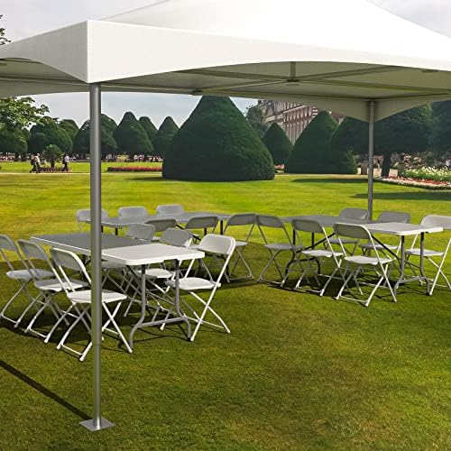 Folding Table 6ft, Portable Collapsible Plastic White Long Tables for Party, Camping, Banquet, Craft, Dining, alternate view