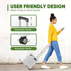 Folding Utility Cart, Portable Rolling Crate Handcart Collapsible Shopping Trolley with Lid, Foldable Tool Box, alternate