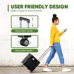 Folding Utility Cart, Portable Rolling Crate Handcart Collapsible Shopping Trolley with Lid, Foldable Tool Box, alternate