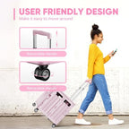 Folding Utility Cart with Lid, Portable Rolling Crate Handcart Collapsible Shopping Trolley, Durable Plastic, alternate view