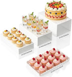 Food Display Stands, 4 PCS Acrylic Buffet Risers for Party Table, U-Shaped Tiered Acrylic Display Risers for