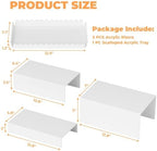 Food Display Stands, 4 PCS Acrylic Buffet Risers for Party Table, U-Shaped Tiered Acrylic Display Risers for, alternate view
