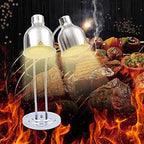 Food Heat Lamp Warmer Silver, 500W Double Bulbs Buffet Display Heating Preservation Light, Electric Portable, alternate view