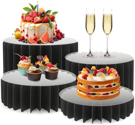 Food Risers for Buffet Table Acrylic Risers Display Stands Tall Cake Stands Cylinder Stands for Party Pedestal