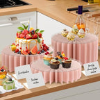 Food Risers for Buffet Table Acrylic Risers Display Stands Tall Cake Stands Cylinder Stands for Party Pedestal, alternate
