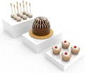 Food Risers for Buffet Table, Display Stand Shelf for Catering Dessert Collectibles Jewelry Figures Show, White