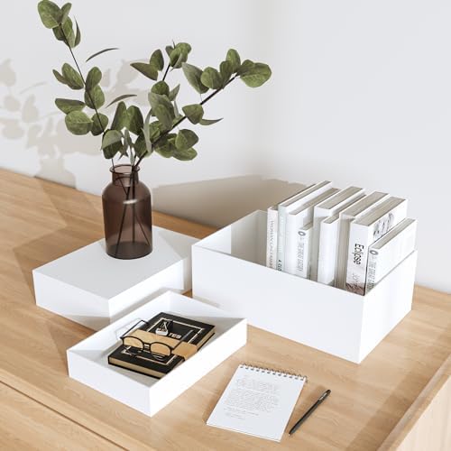 Food Risers for Buffet Table, Display Stand Shelf for Catering Dessert Collectibles Jewelry Figures Show, White, alternate