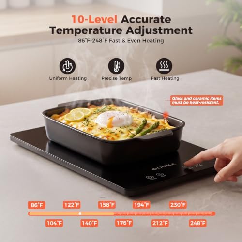 Food Warmers for Parties Buffet Electric Warming Tray (Black-611064) in Black-w1, alternate view 5