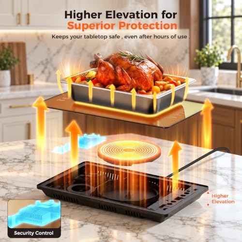 Food Warmers for Parties Buffet Electric Warming Tray(Black-611068) in Black, alternate view 3