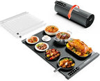 Food Warming Mat 25.2x16 - Extendable Roll-Up Electric Warming Tray with 7 Temp Settings, 99H Timer