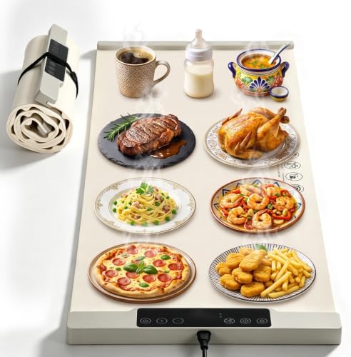 Food Warming Mat 35.4"x13.4", Fast Heating Warming Mat for Food