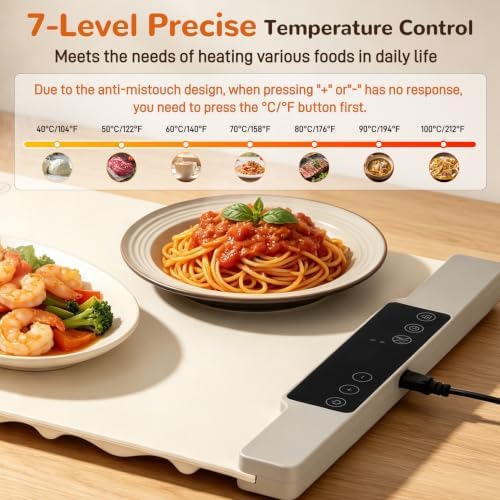 Food Warming Mat 35.4"x13.4", Fast Heating Warming Mat for Food, alternate view 2