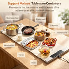 Food Warming Mat 35.4"x13.4", Fast Heating Warming Mat for Food, alternate view 6