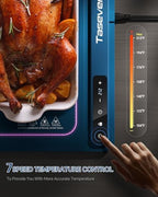 Food Warming Mat,7 Temp,4H Timer, Thermochromic Line, Kids Lock, Blue in Blue, alternate view 3