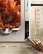 Food Warming Mat,7 Temp,4H Timer, Thermochromic Line, Kids Lock, White in White, alternate view 3