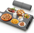 Food Warming Mat Electric Tray: Adjustable Silicone Heating Pad with 3 Temperature Settings 4 Timer Function