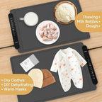 Food Warming Mat Electric Tray: Adjustable Silicone Heating Pad with 3 Temperature Settings 4 Timer Function, alternate view