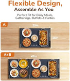 Food Warming Mat, Expandable 25"‐42" Electric Warming Tray, alternate view 2