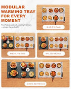 Food Warming Mat Extension Panels B+C for iTRUSOU Electric Warming Tray BWP01-A - Add-On Expandable Warming Mat, alternate