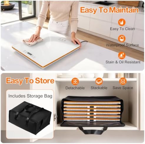 Food Warming Tray for Parties, 70"x15" Lage Electric Warming Trays for Food with 10 Temp & 6 Hours Timer, alternate view 6