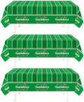 Football Party Decorations,3 Pack Football Tablecloth Disposable Plastic Tablecloth 54" X 108" Plastic Table