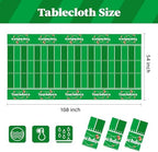 Football Party Decorations,3 Pack Football Tablecloth Disposable Plastic Tablecloth 54" X 108" Plastic Table, alternate view