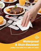Football Plastic Table Cloth Disposable, 4 Pack, 54 x 108 in, alternate view 3