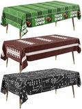 Football Plastic Table Cloth Disposable 54x108 3 Pack Table Cover