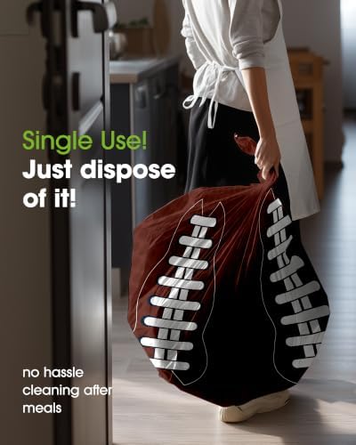 Football Plastic Table Cloth Disposable 54x108 3 Pack Table Cover, alternate view 3