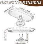 Footed Fruit Serving Tray: 9.7" European Style Dessert Display Platter for Fruits Snacks and Appetizers, alternate view 2