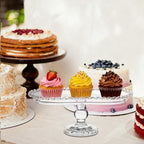 Footed Fruit Serving Tray: 9.7" European Style Dessert Display Platter for Fruits Snacks and Appetizers, alternate view 6