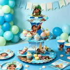 for moana Themed Party Supplies and Decorations, a Three-Tiered Cupcake Stand, a Display Stand for Birthday, alternate view 5