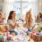 for sanruo Themed Party Supplies and Decorations, a Three-Tiered Cupcake Stand, a Display Stand for Birthday, alternate view