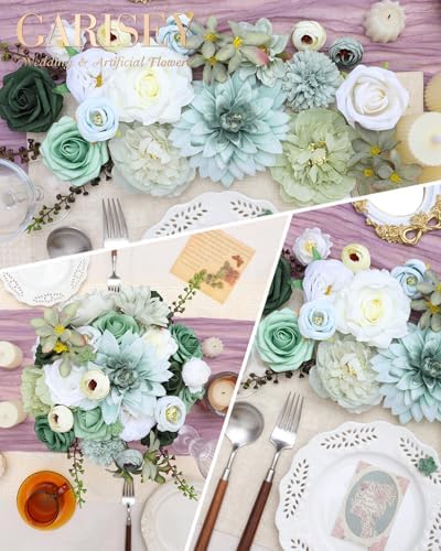 Forest Green Artificial Flower Combo Box Set for Wedding Bouquet Home Decor in Forest Green, alternate view 3