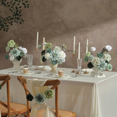 Forest Green Artificial Flower Combo Box Set for Wedding Bouquet Home Decor in Forest Green, alternate view 5