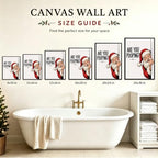 Framed Christmas Bathroom Wall Art, Are You Pooping Santa Canvas Pictures, alternate view 6