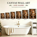 Framed Christmas Wall Art, Gingerbread on Toilet Reading Canvas Pictures, alternate view 6