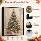 Framed Christmas Wall Art, Snowy Christmas Tree Gift Boxes Canvas Pictures, alternate view 5