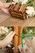 Free-Standing Fall Wedding Runner Flowers, Apricot Soft Peach in 10"D x 10"W x 17.5"H in Apricot & Soft Peach, alternate view