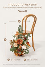 Free-Standing Fall Wedding Runner Flowers, Sunset Terracotta in -- in Terracotta & Burnt Orange, alternate view 2