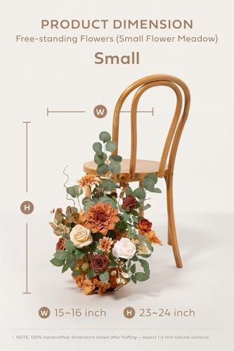 Free-Standing Fall Wedding Runner Flowers, Sunset Terracotta in -- in Terracotta & Burnt Orange, alternate view 2